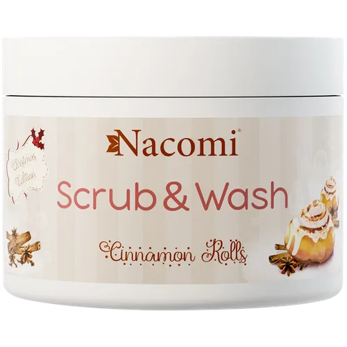 Nacomi Scrub & Wash Cinnamon Rolls (Piankowy peeling do ciała)
