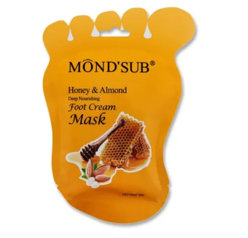 Mond'Sub Honey & Almond, Deep Nourishing Foot Cream Mask (Miód i Migdały,Odżywcza  maska do stóp)