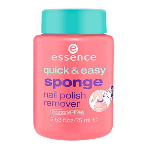 Essence Quick & Easy, Sponge Nail Polish Remover (Zmywacz do paznokci z gąbką)