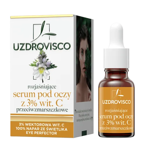 Uzdrovisco Rozjaśniające serum pod oczy z 3% wit. C przeciwzmarszczkowe