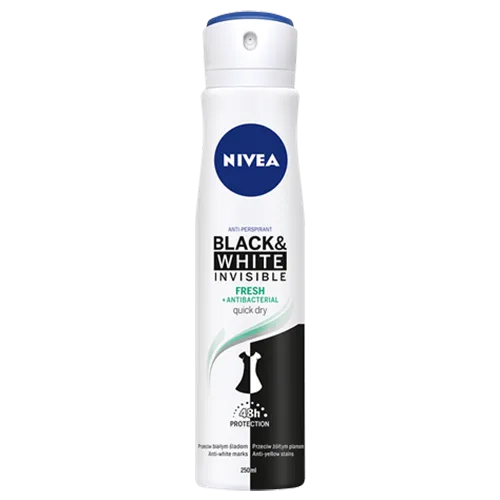 Nivea Invisible Fresh, Black & White, Antyperspirant w sprayu