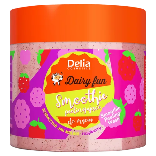 Delia Dairy Fun, Smoothie peelingujące do mycia `Dziewczyna jak malina`