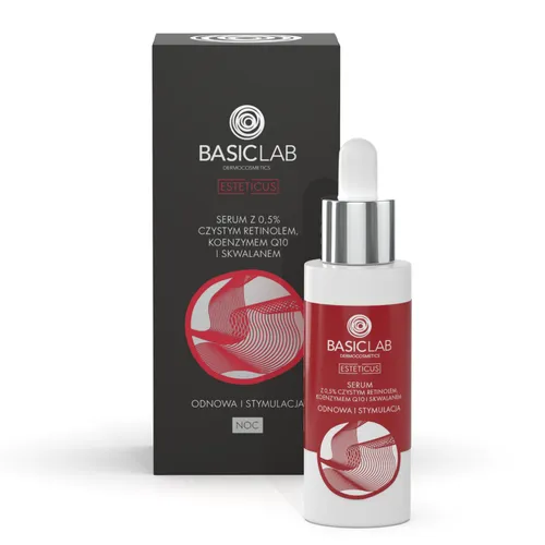 BasicLab Dermocosmetics Esteticus, Serum z czystym retinolem 0,5%, koenzymem Q10 i skwalanem - 2