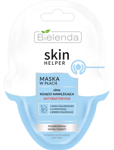 Bielenda Skin Helper, Maseczka w płacie silnie kojąco-nawilżająca