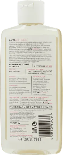 Mincer Pharma Anti Allergic, Wzmacniający tonik do twarzy Nr 1213 - 2