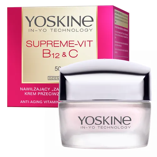 Yoskine Supreme-Vit B12 & C, Nawilżający krem przeciwzmarszczkowy na dzień 50+