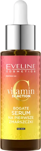 Eveline Cosmetics Vitamin C 3x Action, Bogate serum na noc na pierwsze zmarszczki