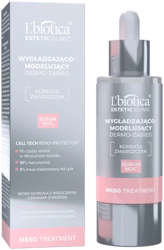 L'biotica Estetic Clinic, Meso Treatment, Wygładzająco-modelujący dermo-zabieg serum na noc