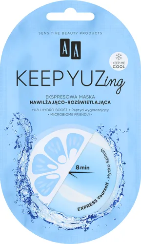 AA Keep YUZing, Ekspresowa maska nawilżająco-rozświetlająca