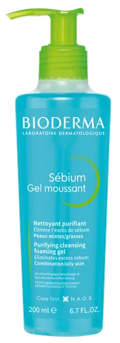 Bioderma Sebium, Gel Moussant, Purifying Cleansing Foarming Gel (Antybakteryjny żel oczyszczający do cery mieszanej i tłustej (nowa wersja)) - 1
