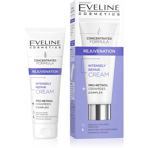 Eveline Cosmetics Skoncentrowana formuła Odmłodzenie silnie naprawczy krem pro-retinol+ceramidy kompleks (Skoncentrowana formuła, Pro Retinol i Ceramidy, Silnie naprawczy krem)