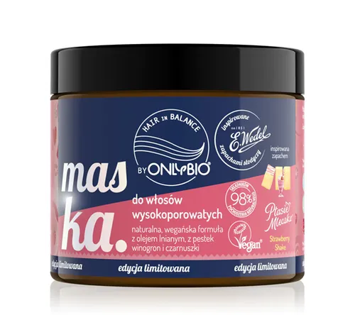 OnlyBio Hair Balance, Maska do włosów wysokoporowatych (różne zapachy) - 3