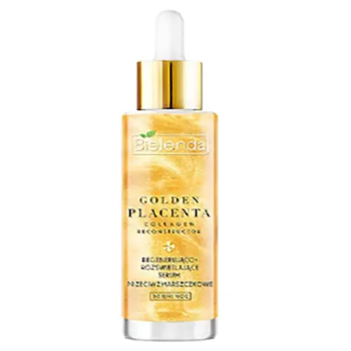 Bielenda Golden Placenta Collagen Reconstructor, Regenerująco-rozświetlające serum przeciwzmarszczkowe