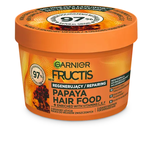 Garnier Fructis, Repairing Papaya Hair Food (Maska do włosów zniszczonych (nowa wersja))