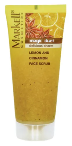 Markell Cosmetics Magic Duet, Lemon & Cinnamon Face Scrub (Scrub do twarzy `Cytryna i cynamon`)