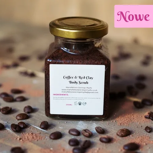 Manufaktura Zacnego Mydła Peeling do twarzy i ciała `Kawa i francuska glinka czerwona`