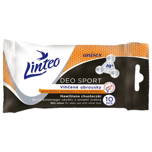 Linteo Deo Sport, Nawilżanie chusteczki do codziennego stosowania z jonami srebra