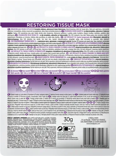 L'Oreal Paris Age Specialist 55+, Restoring Tissue Mask (Ekspert wieku 55+,  Odbudowująca maska  w płachcie) - 2