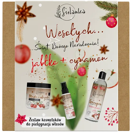 Sielanka Świąteczny zestaw kosmetyków do pielęgnacji włosów o zapachu jabłka i cynamonu
