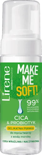 Lirene Dermoprogram Make Me Soft!, Delikatna pianka do twarzy `Cica i probiotyk`