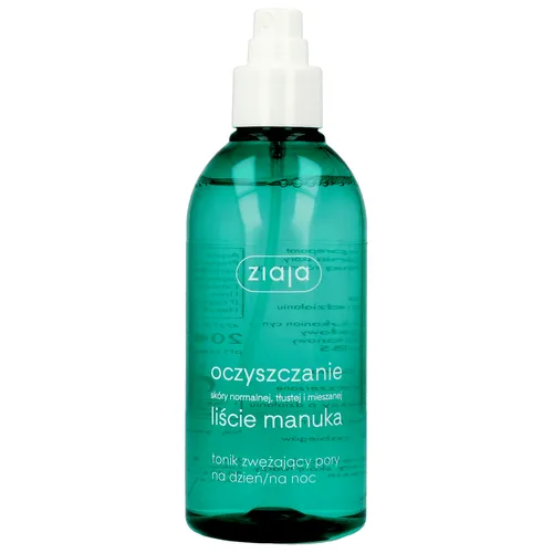 Ziaja Oczyszczanie - Liście Manuka, Tonik zwężający pory na dzień / na noc