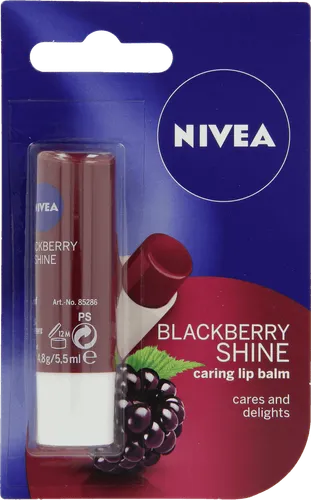 Nivea Blackberry Shine, 24h Melt-in Moisture (Pielęgnacyjna pomadka do ust jeżynowa) - 2