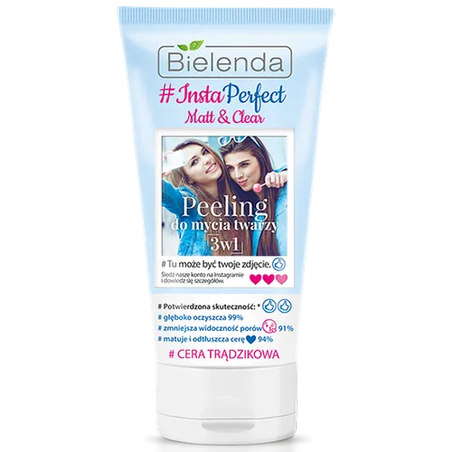 Bielenda Insta Perfect Matt & Clear, Peeling do mycia twarzy