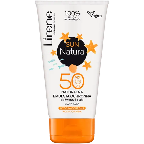 Lirene Dermoprogram Sun Natura, Naturalna emulsja ochronna do twarzy i ciała SPF 50