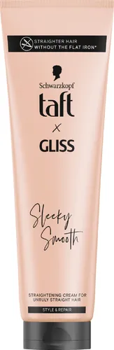 Schwarzkopf Taft x Gliss, Style & Repair, Sleeky Smooth, Straightening Cream for Unruly Straight Hair (Krem prostujący do włosów)
