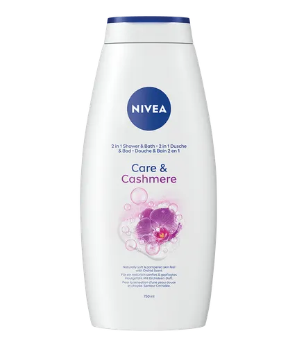 Nivea Care & Cashmere 2 in 1 Shower & Bath (Żel pod prysznic i płyn do kąpieli 2w1)