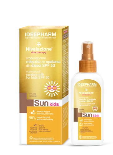 Nivelazione Skin Therapy Sun, Wodoodporne mleczko do opalania dla dzieci SPF 50 - 1