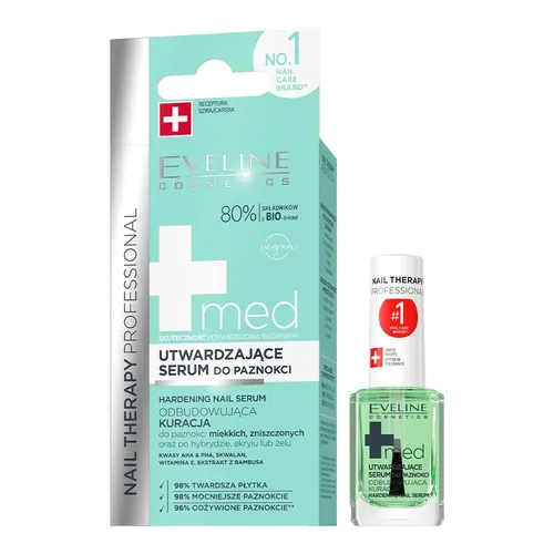 Eveline Cosmetics Med+ Nail Therapy Professional, Utwardzające serum do paznokci