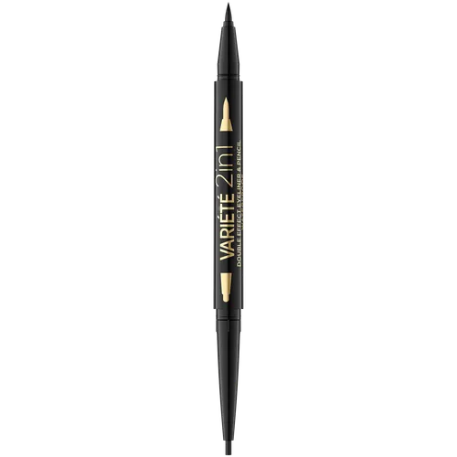 Eveline Cosmetics Variete, 2in1 Double Effect Eyeliner & Pencil Waterproof (Wodoodporna kredka do oczu z eyelinerem)