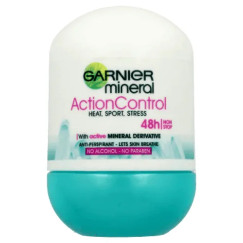 Garnier Mineral Deodorant, Action Control Heat, Sport Stress Anti-perspirant Roll-on 48h (Antyperspirant w kulce) - 2