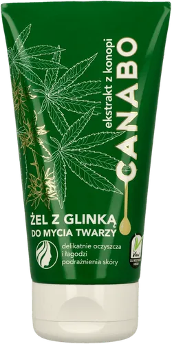 Canabo Żel z glinką do mycia twarzy `Ekstrakt z konopi`