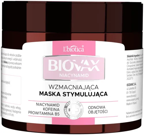 L'biotica Biovax Niacynamid, Wzmacniająca maska stymulująca
