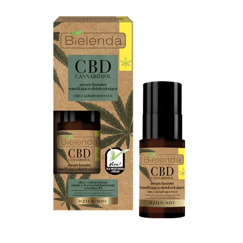 Bielenda CBD Cannabidiol, Serum booster nawilżająco-detoksykujące na dzień i na noc