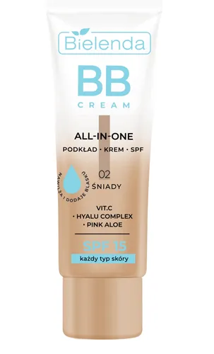 Bielenda All In One, BB Crem SPF15 (Lekki krem BB do każdego typu skóry)
