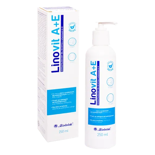 Ziołolek Linovit A+E, Dermatologiczny żel do mycia z witaminami A i E