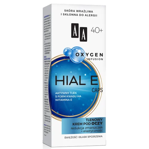AA Oxygen Infusion, Hial E Caps, Tlenowy krem pod oczy 40+