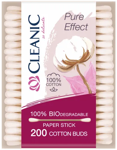 Cleanic Pure Effect, Biodegradowalne patyczki higieniczne