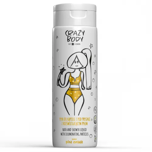 Crazy Body Płyn do kąpieli i pod prysznic z rozświetlającym pyłem `Pina Colada`