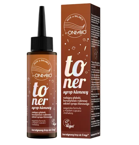 OnlyBio Hair In Balance, Syrop Klonowy, Toner nadający głęboki, bursztynowo-rubinowy odcień syropu klonowego