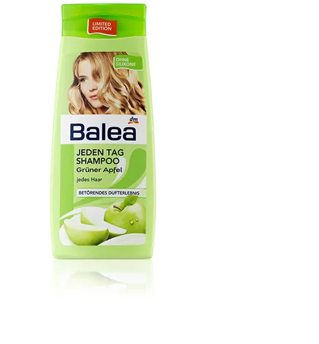 Balea Jeden Tag Shampoo Grüner Apfel (Szampon jabłkowy do codziennego mycia włosów)