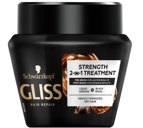 Schwarzkopf Gliss Ultimate Repair Strength 2-in-1 Treatment (Wzmacniająca maska do włosów mocno zniszczonych i suchych 2 w 1)