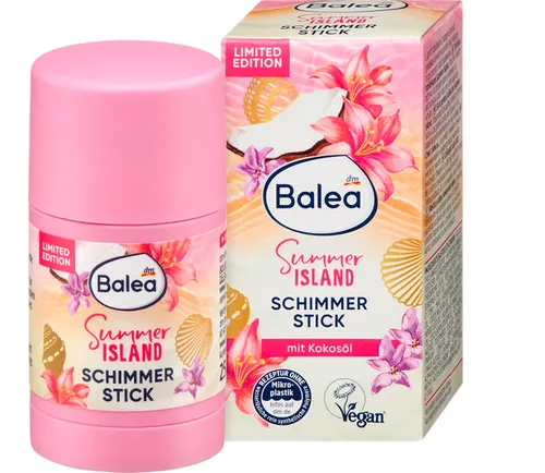 Balea Summer Island, Shimmer Body Stick (Rozświetlający sztyft do ciała)