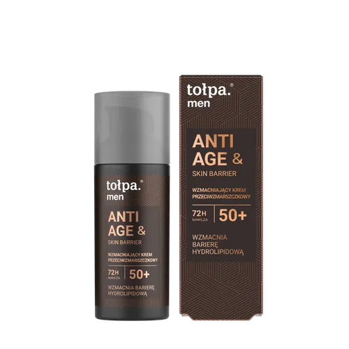 Tołpa Men, Anti Age & Skin Barrier, Wzmacniający krem przeciwzmarszczkowy 50+