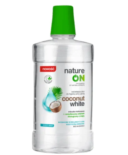 natureON Coconut White, Wybielający płyn do higieny jamy ustnej