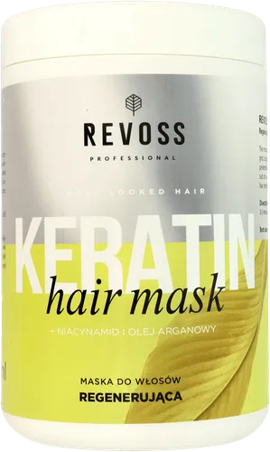 Revoss Professional Keratin Hair Mask (Maska do włosów regenerująca `Niacynamid i olej arganowy`)