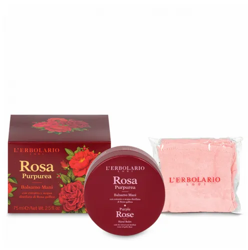 L'Erbolario Rosa Purpurea Balsamo Mani (Balsam do rąk z bawełnianymi rękawiczkami)